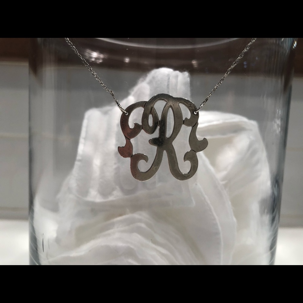 Jennifer Zeuner “R” Initial Necklace